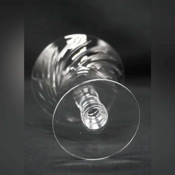 Vintage Fostoria Ballet Clear Coupe Glass – Single Swirl Cut Sherbet with Wafer - Picture 3 of 6